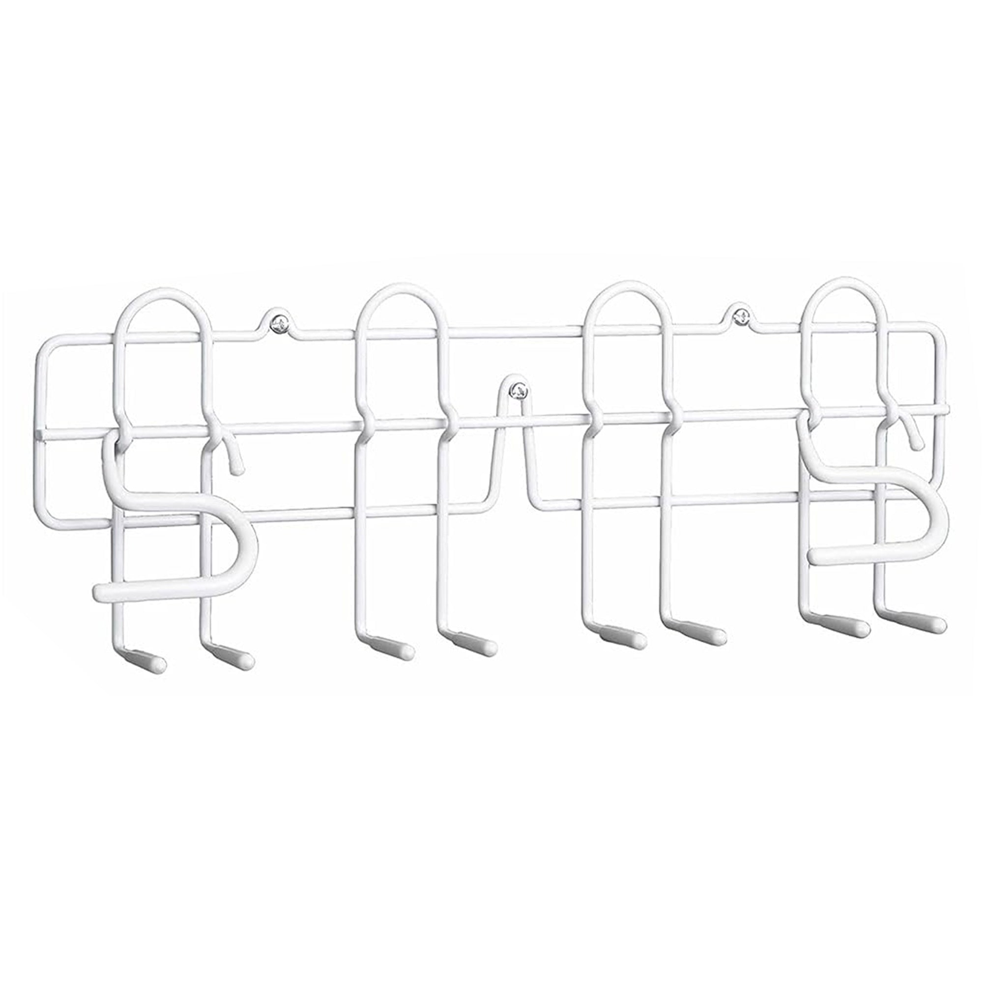 ClosetMaid Steel Broom and Mop Holder with Wall or Door Mount, White (Open Box) - VMInnovations