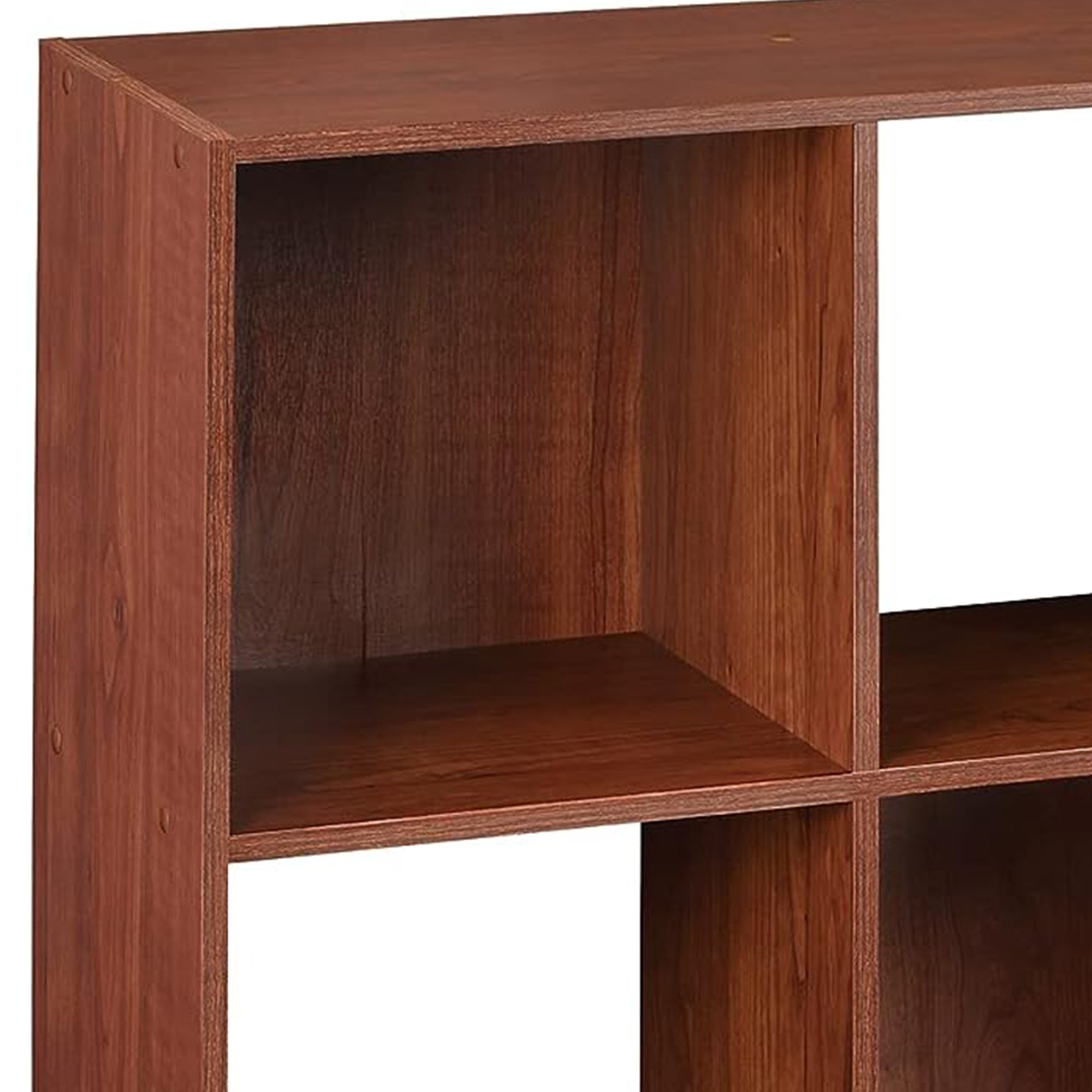 ClosetMaid 9 Cube Cubby Wood Open Bookcase Display Shelf Organizer, Dark Cherry - VMInnovations