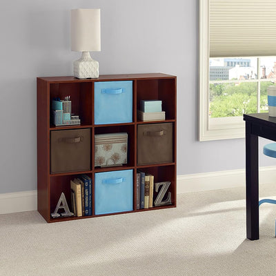 ClosetMaid 9 Cube Cubby Wood Bookcase Display Shelf , Dark Cherry (Open Box) - VMInnovations