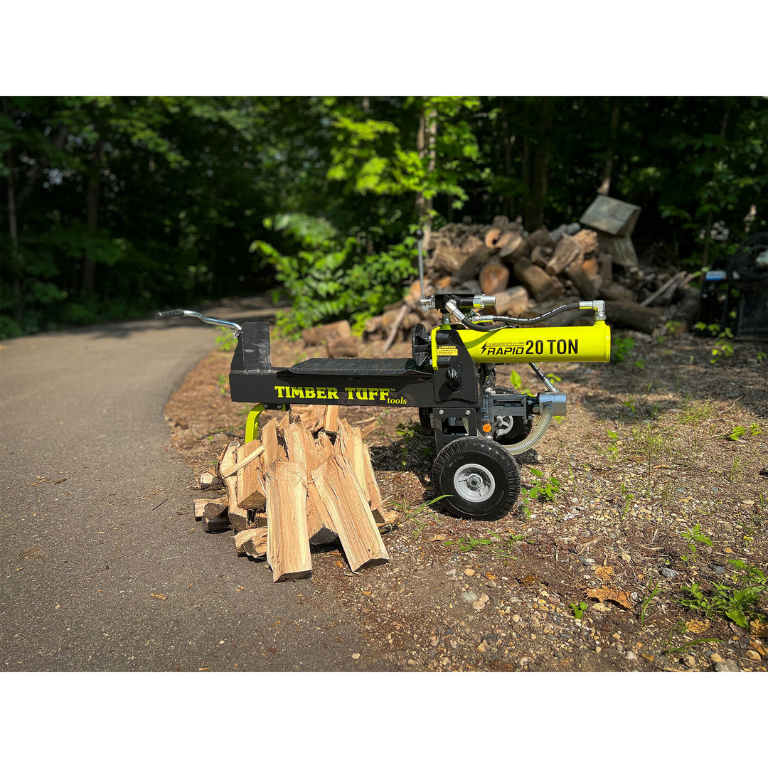 Timber Tuff Gas Powered 20 Ton Log Splitter, Machine for Cutting Firewood, 7 HP