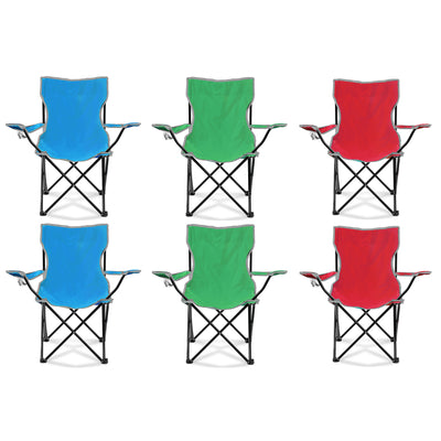 Four Seasons Courtyard Self-Enclosing Lightweight Quad Chair, Multicolor(6 Pack) - VMInnovations