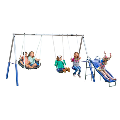 XDP Recreation Aqua Play Outdoor Park with Super Disc Swing and Water Wave Slide