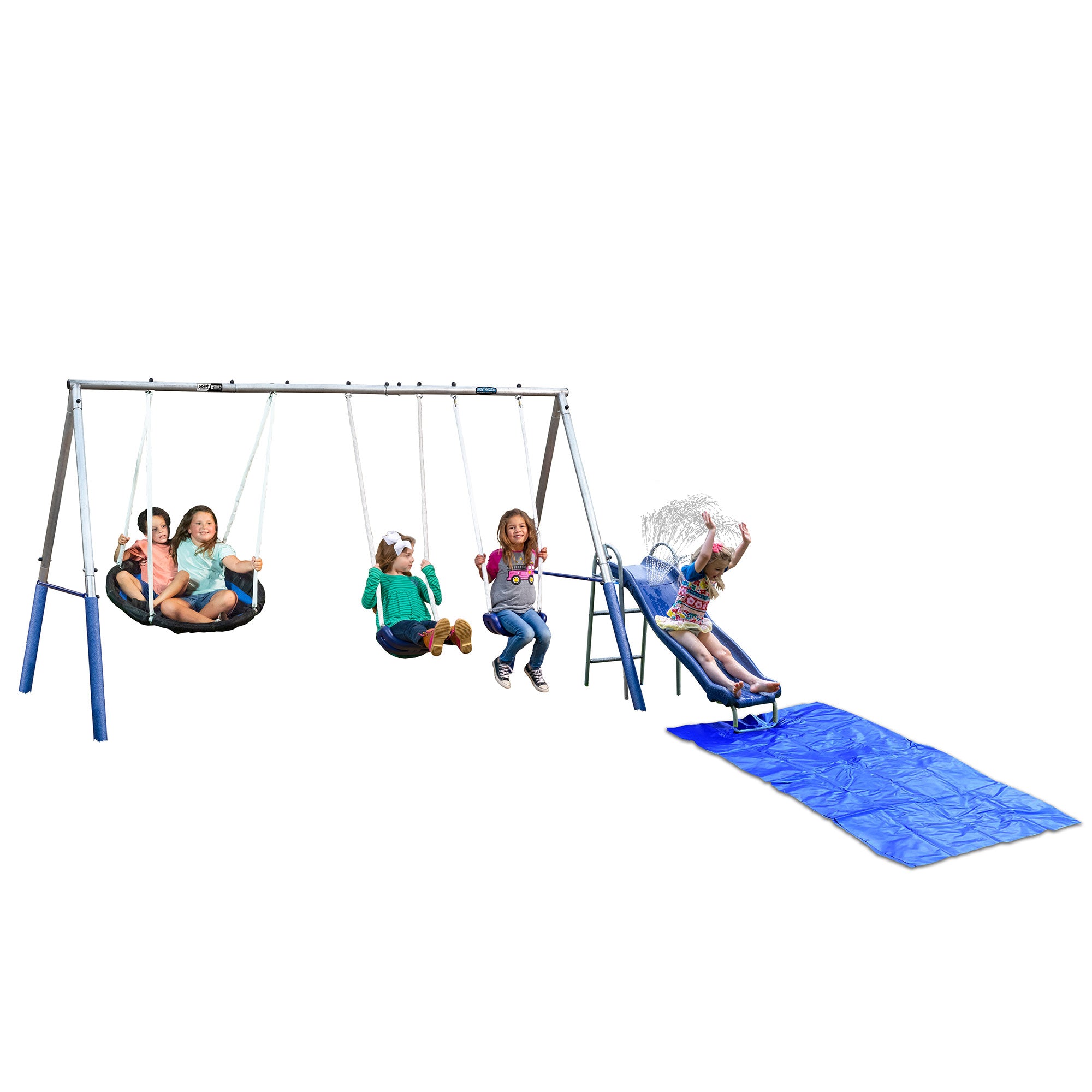 XDP Aqua Play Outdoor Park w/Super Disc Swing & Water Wave Slide (Open Box)