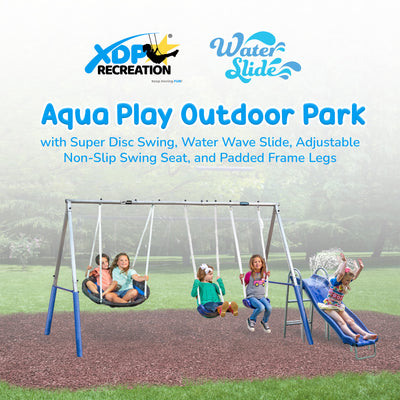XDP Aqua Play Outdoor Park w/Super Disc Swing & Water Wave Slide (Used)
