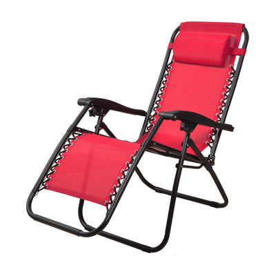 Elevon Adjustable Zero Gravity Recliner Lounge Chair, Burgundy (Open Box) - VMInnovations