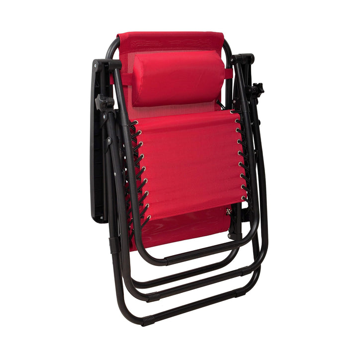 Elevon Adjustable Zero Gravity Recliner Lounge Chair, Burgundy (Open Box)