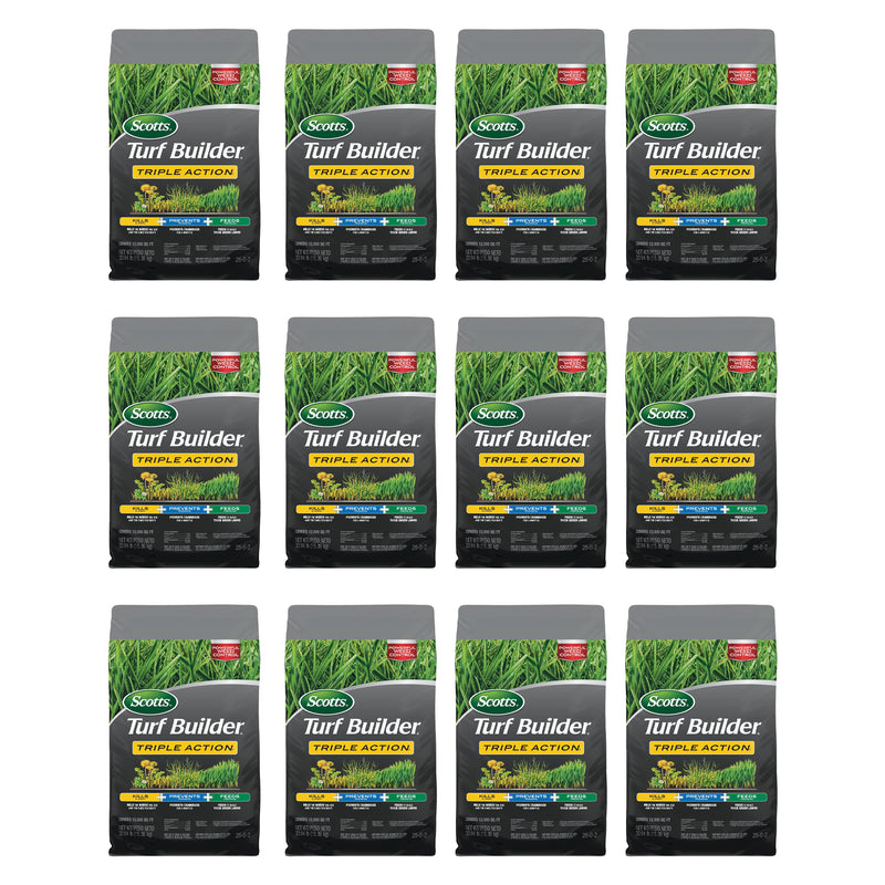 Scotts Turf Builder 3in1 Weed Slayer & Lawn Fertilizer for 12000 Sq Ft (12 Pack)