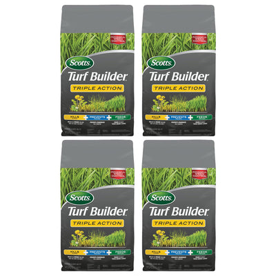 Scotts Turf Builder Triple Action Weed Destroyer & Lawn Fertilizer (4 Pack)