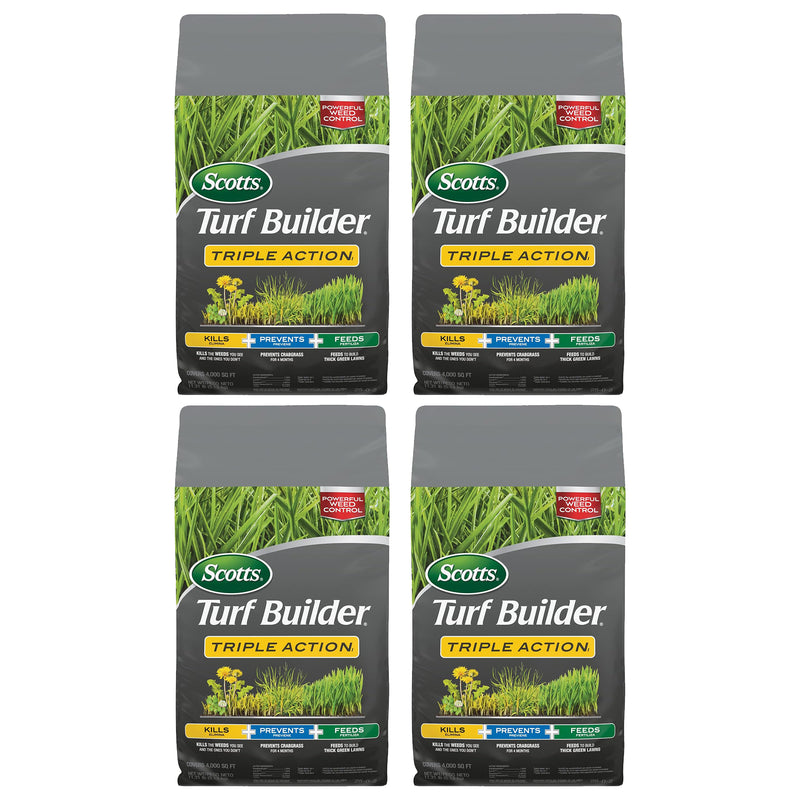 Scotts Turf Builder Triple Action Weed Destroyer & Lawn Fertilizer (4 Pack)