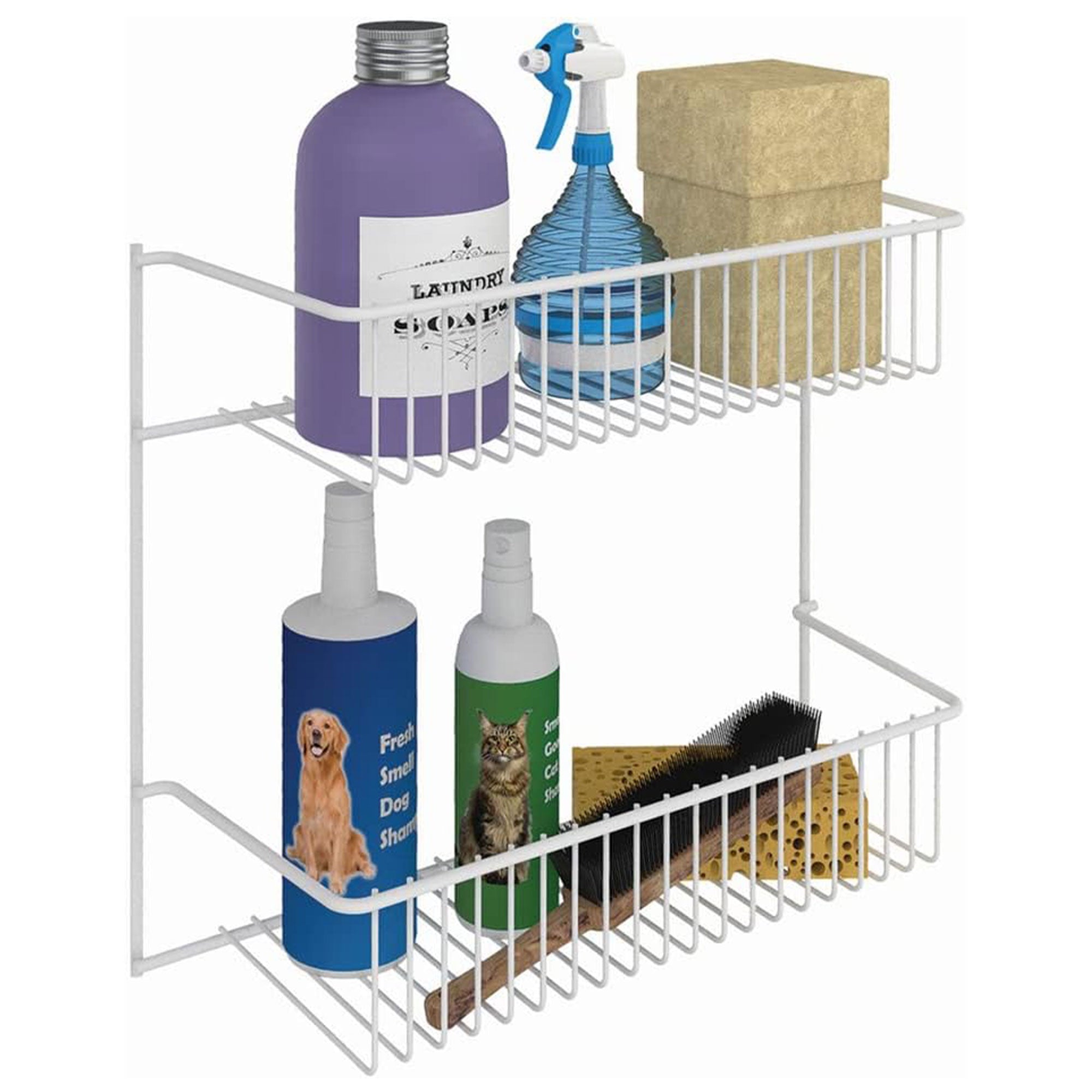 ClosetMaid 2 Tier Door or Wall Mount Rack Organizer for Home and Kitchen, White