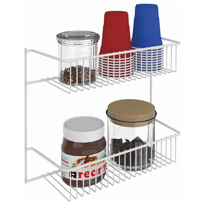 ClosetMaid 2 Tier Door or Wall Mount Rack Organizer for Home and Kitchen, White