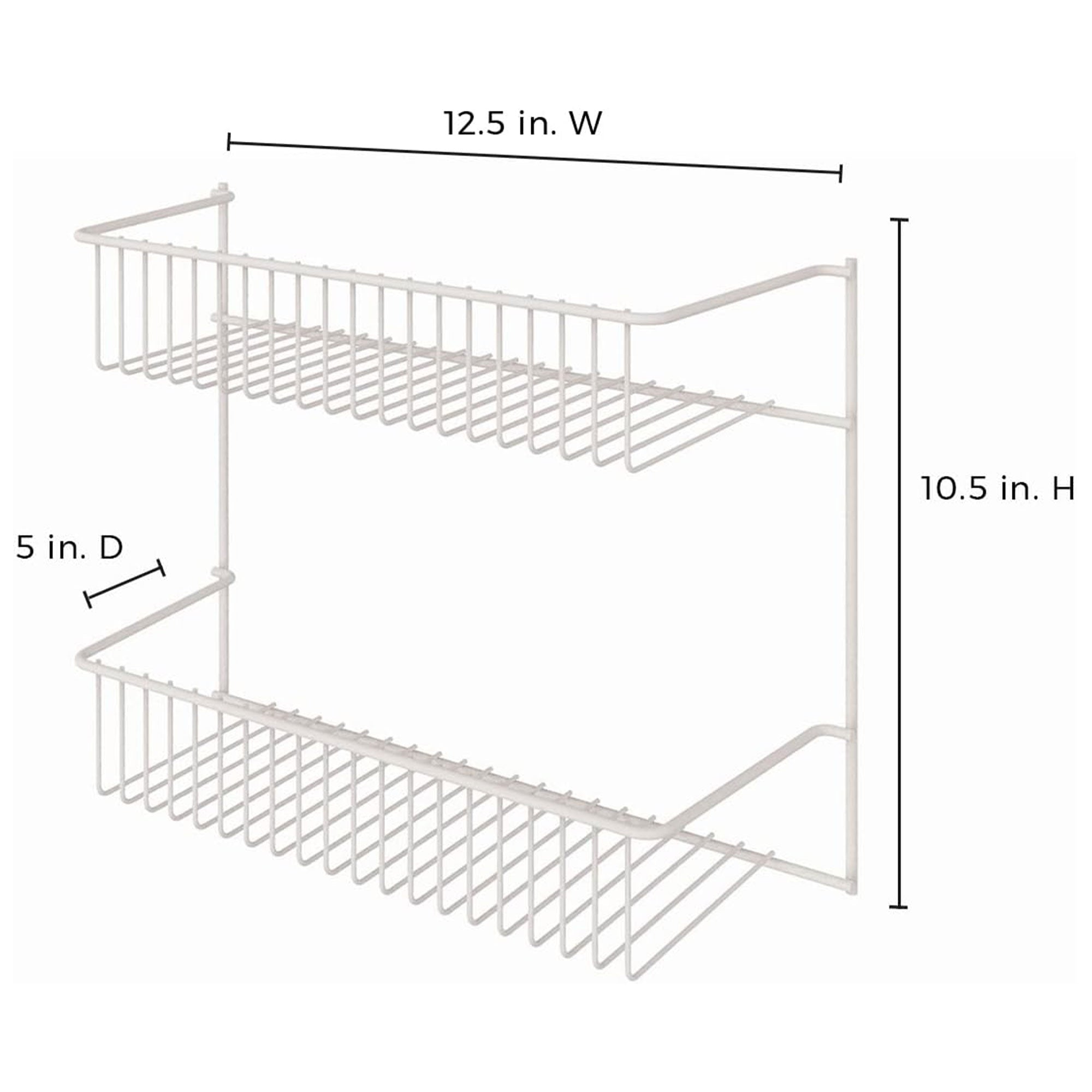 ClosetMaid 2 Tier Door or Wall Mount Rack Organizer for Home and Kitchen, White