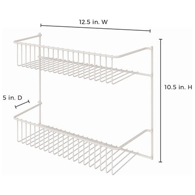ClosetMaid 2 Tier Door or Wall Mount Rack Organizer for Home and Kitchen, White