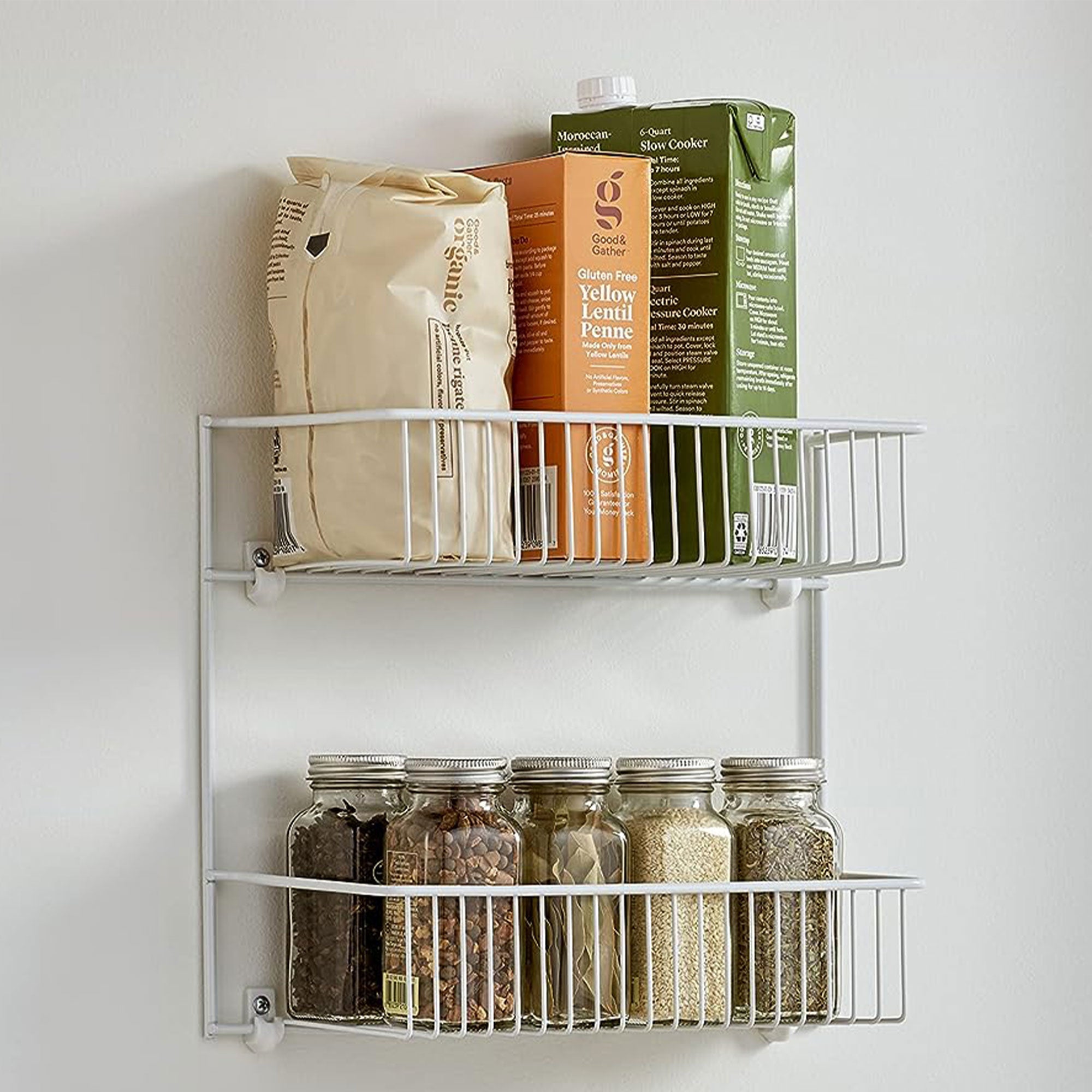 ClosetMaid 2 Tier Door or Wall Mount Rack Organizer for Home and Kitchen, White