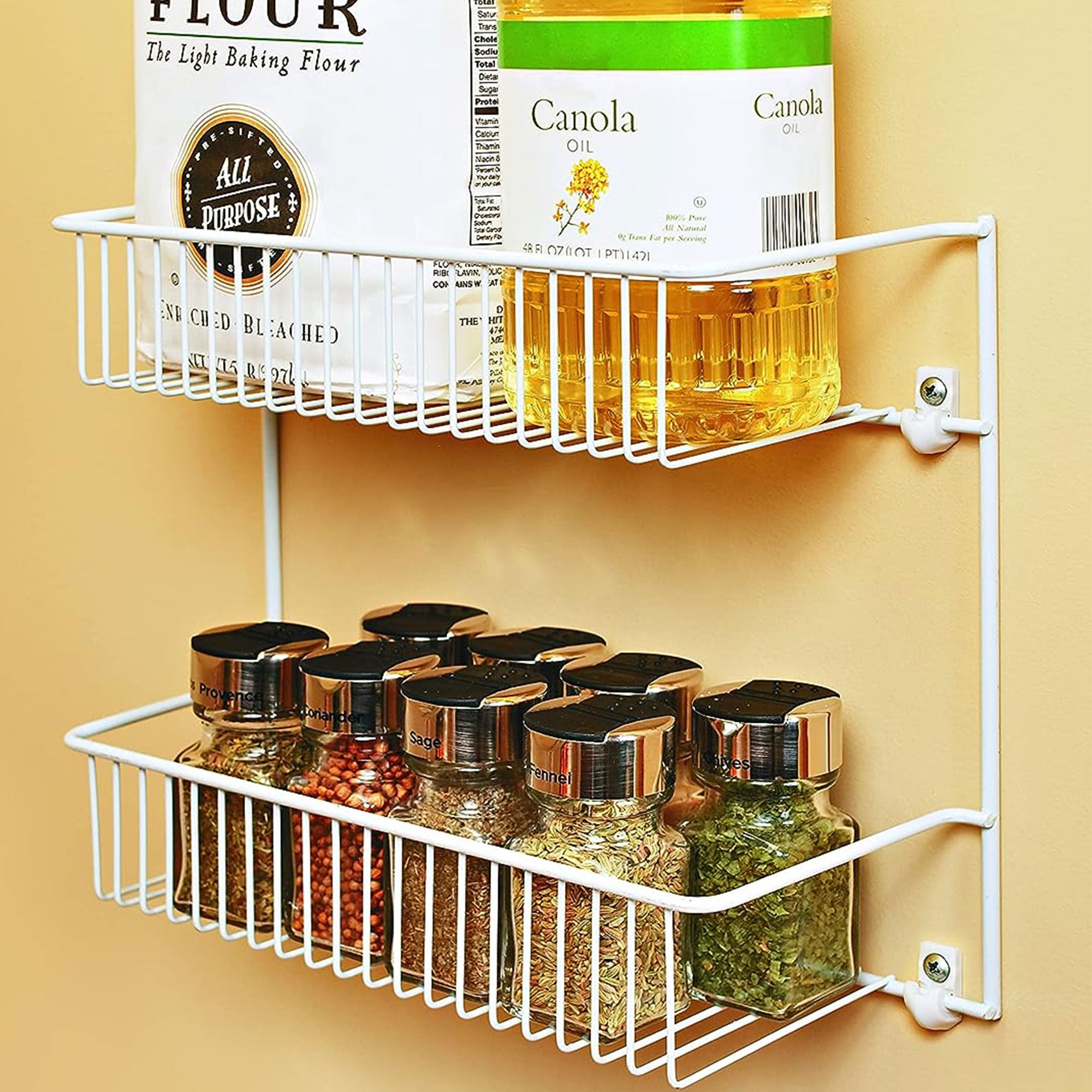ClosetMaid 2 Tier Door or Wall Mount Rack Organizer for Home and Kitchen, White