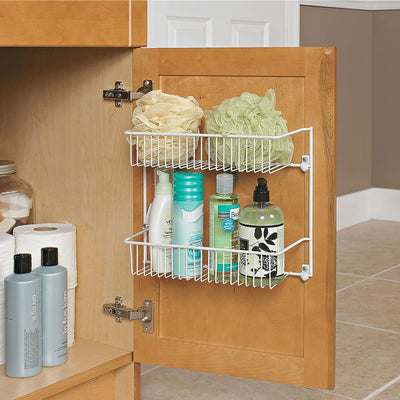 ClosetMaid 2 Tier Door or Wall Mount Rack Organizer for Home and Kitchen, White