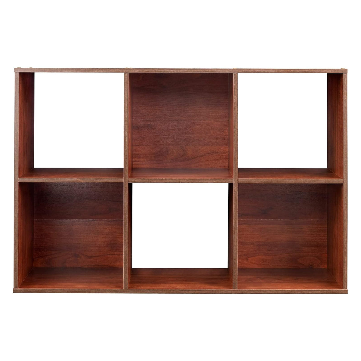 ClosetMaid 6 Cube Cubby Wood Open Bookcase Display Shelf, Dark Cherry (Open Box) - VMInnovations