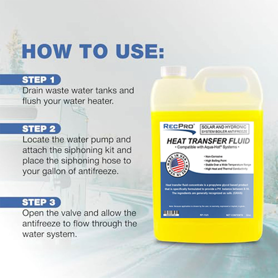 Boiler Antifreeze Compatible w/ Aqua Hot Heating Systems, Non-Toxic (Open Box) - VMInnovations