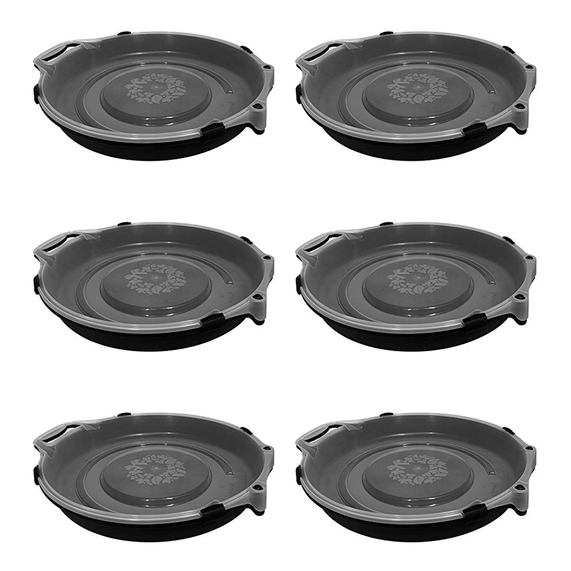 Homz 24 In Seasonal Holiday Christmas Plastic Wreath Storage Box, Black (6 Pack) - VMInnovations