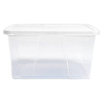 Homz 12 Qt Snaplock Clear Plastic Storage Container Bin with Secure Lid (8 Pack)