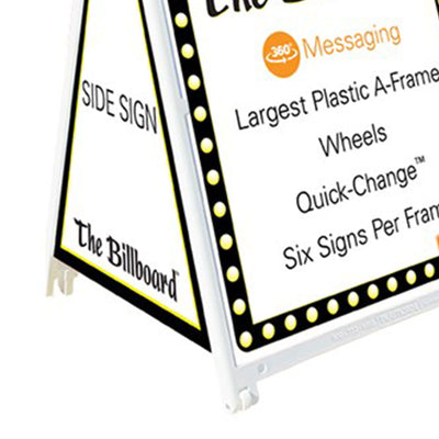 Plasticade The Billboard Large Outdoor Plastic Sign Frame with Handle, White - VMInnovations