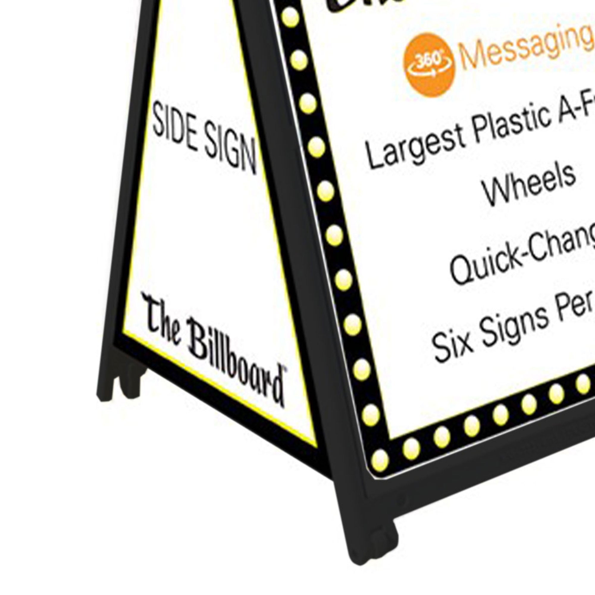 Plasticade The Billboard Large Outdoor Plastic Sign Frame with Handle, Black - VMInnovations