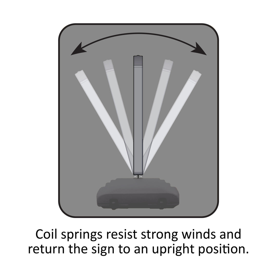 Plasticade Wind Sign 2 Quick Change Frame 24" x 36" Display, Gray (Open Box) - VMInnovations