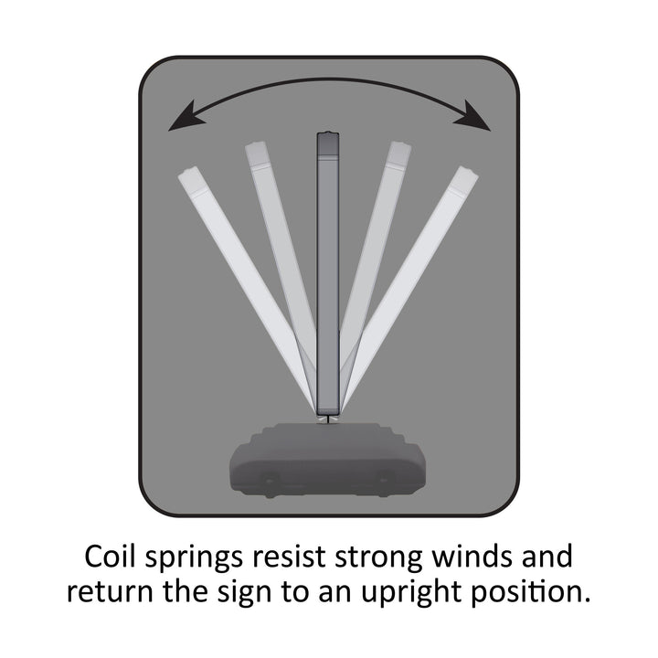 Plasticade Wind Sign 2 Quick Change Frame 24" x 36" Display, Gray (Open Box) - VMInnovations