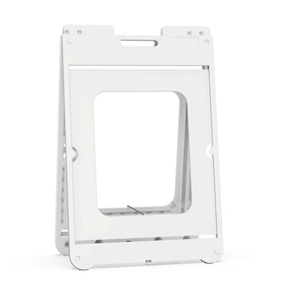 Plasticade SimpoSign II Outdoor Plastic Sign Frame with Handle, White (Used) - VMInnovations