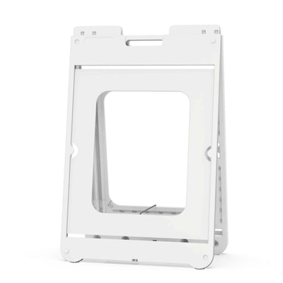 Plasticade SimpoSign II Outdoor Plastic Sign Frame with Handle, White (Used) - VMInnovations