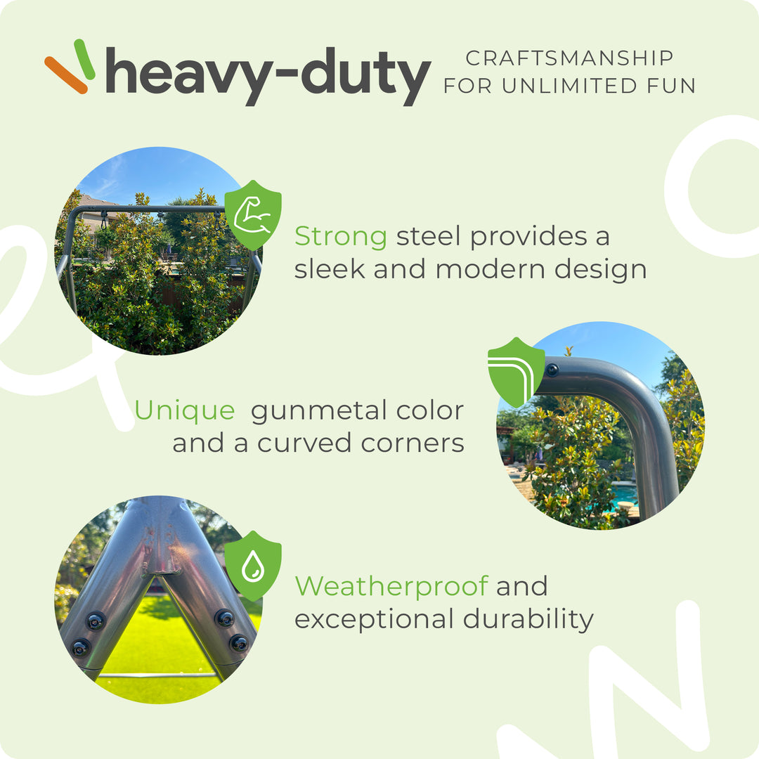 gobaplay Single Swing Set with Support Bars for Tree Swing, Frame Only(Open Box) - VMInnovations