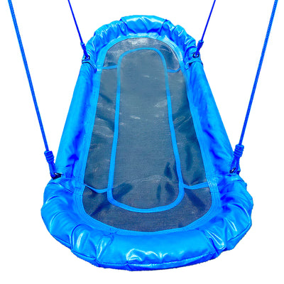 gobaplay Double Platform Swing with Adjustable Polyethylene Rope, Blue (Used)