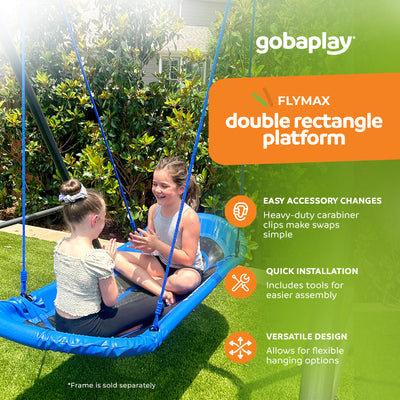 gobaplay Rectangle Swing, 65” x 26” Double Platform, Swingset Frame Not Included - VMInnovations