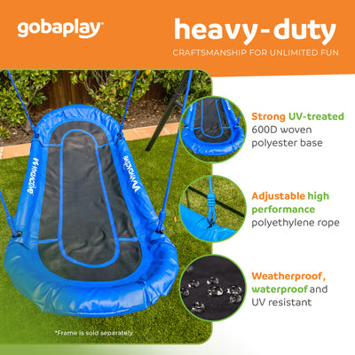 gobaplay Rectangle Swing, 65” x 26” Double Platform, Swingset Frame Not Included - VMInnovations