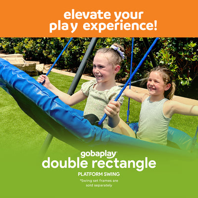 gobaplay Rectangle Swing, 65” x 26” Double Platform, Swingset Frame Not Included - VMInnovations