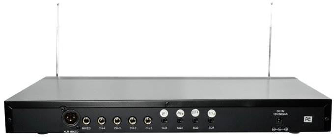 PYLE PDWM4400 Wireless 4-Mic VHF Rack Mount Lavalier Headset Microphone System