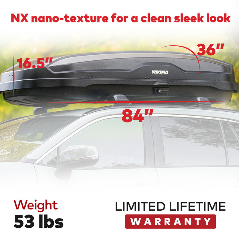 Yakima NX 18 Cubic Ft General Vehicle Cargo Box for StreamLine Crossbars, Black