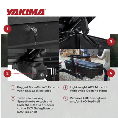 Yakima EXO 10 Cubic Feet Vehicle Rooftop Cargo Box for EXO SwingBase (For Parts) - VMInnovations