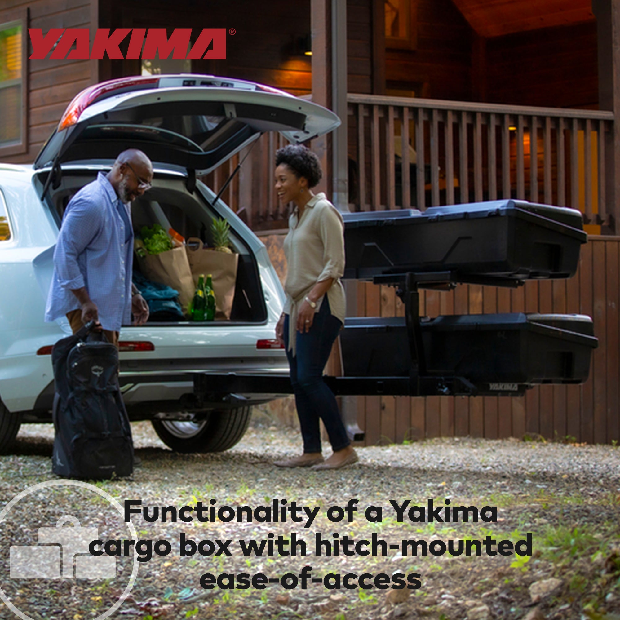 Yakima EXO 10 Cubic Feet Vehicle Rooftop Cargo Box for EXO SwingBase (For Parts) - VMInnovations
