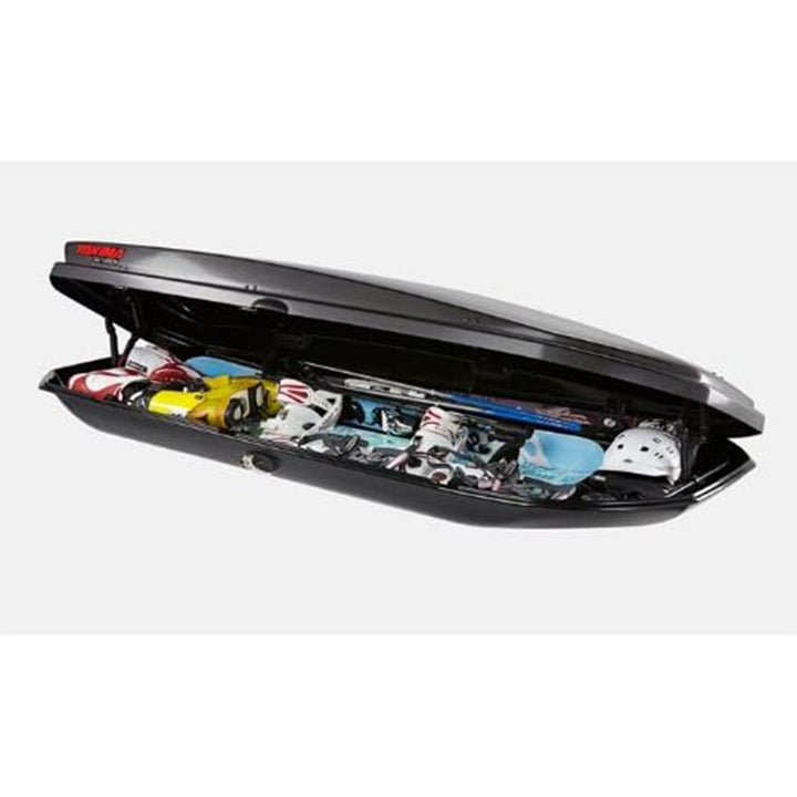 Yakima SkyBox Carbonite 12 Rooftop Cargo Box, Fits StreamLine Crossbar, Black