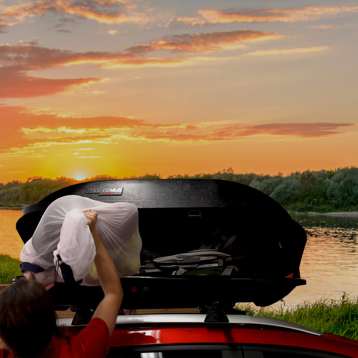 Yakima RocketBox Pro 14 Cubic Foot Vehicle Rooftop Compact Cargo Box,Black(Used)