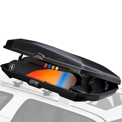 Yakima CBX 16 Cubic Foot Vehicle Rooftop Premium Cargo Carrier, Black (Open Box) - VMInnovations