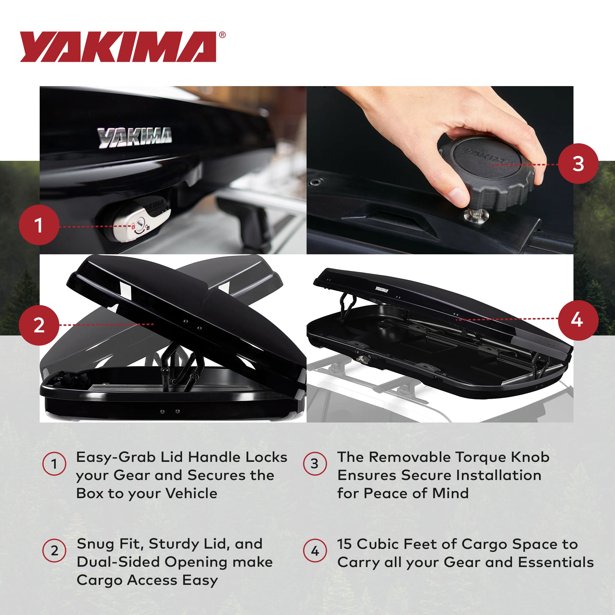Yakima Rooftop Cargo Box Low Profile Hard Roof Storage Carrier (Damaged) - VMInnovations