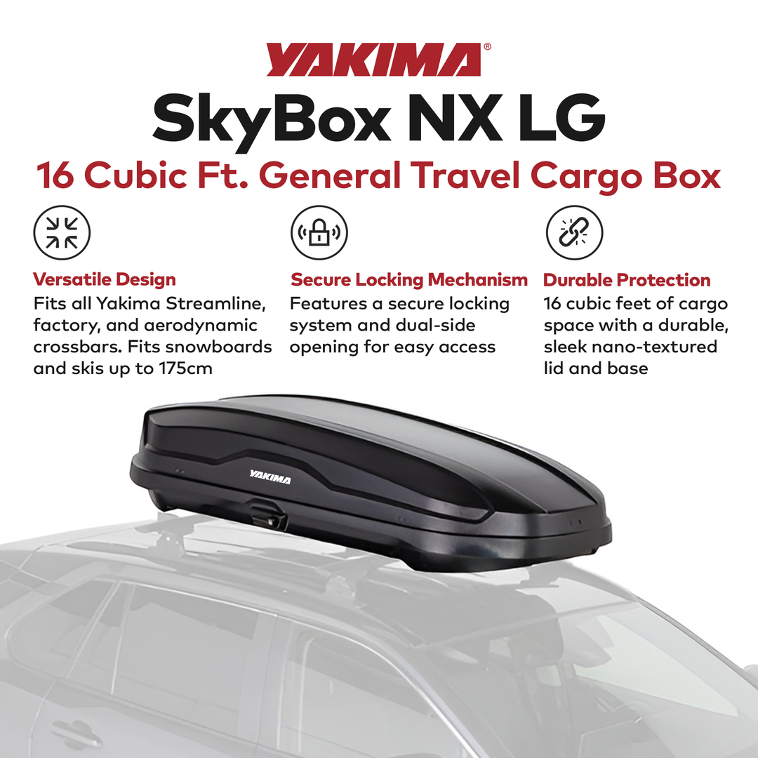 Yakima NX 16 Vehicle Rooftop Cargo Carrier Box, Fits StreamLine (For Parts)