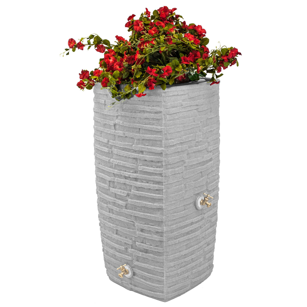 Good Ideas Impressions 50 Gal Rain Saver w/Spigots, Light Granite (Open Box) - VMInnovations