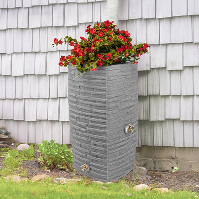 Good Ideas Impressions Riverwalk 50 Gallon Rain Saver, Dark Granite (2 Pack)