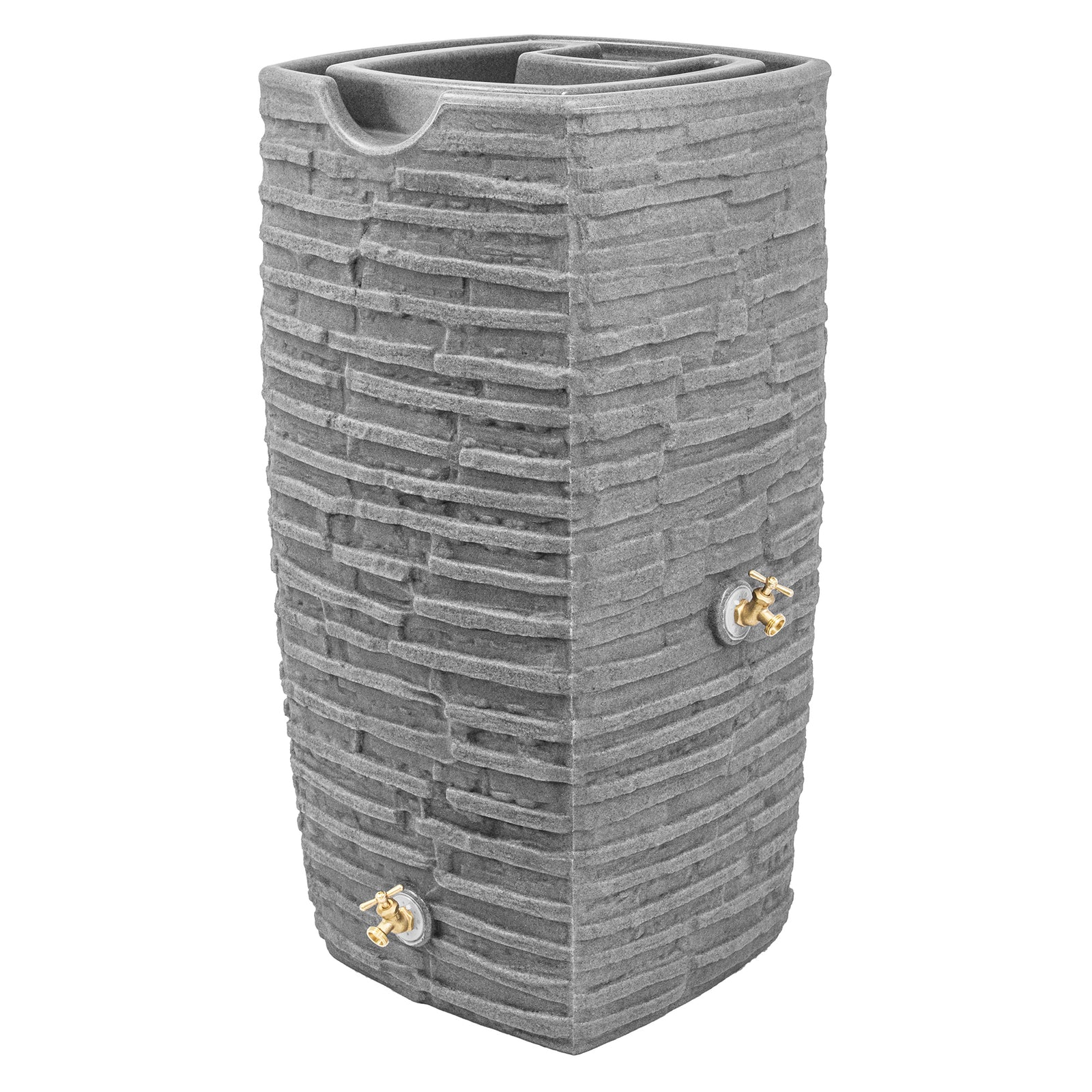 Good Ideas Impressions Riverwalk 50 Gal Rain Saver w/Spigots, Dark Granite(Used) - VMInnovations