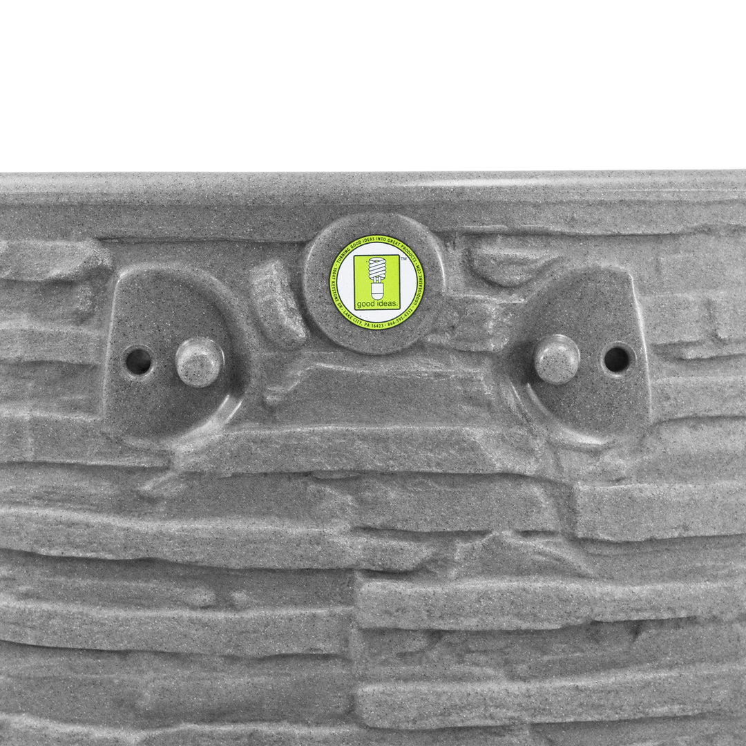 Good Ideas Impressions Riverwalk 50 Gallon Rain Barrel, Dark Granite & 50' Hose