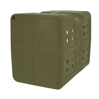 Dakota Medium Easy to Clean Dog Kennel w/ Handle & Latching Door, Olive (Used) - VMInnovations