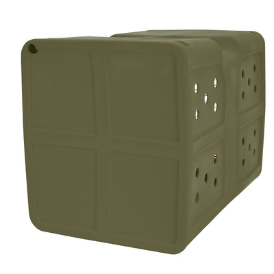 Dakota  Large Easy to Clean Kennel w/ Handle & Latching Door, Olive (Open Box)